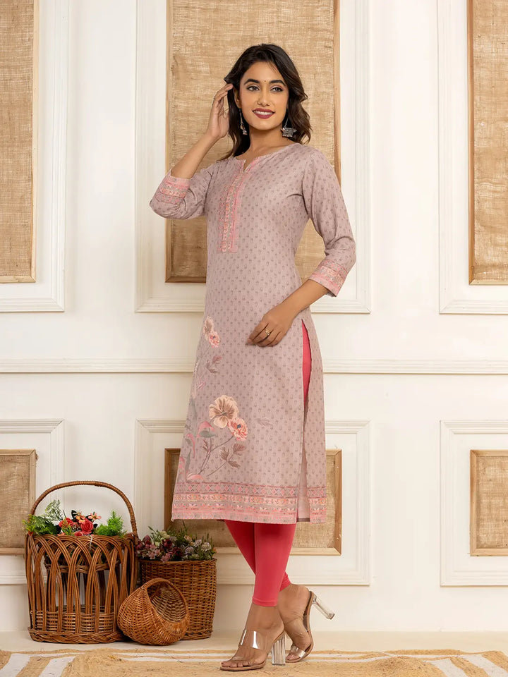 Peach-Cotton-A-Line-Digital-Print-Straight-Kurta