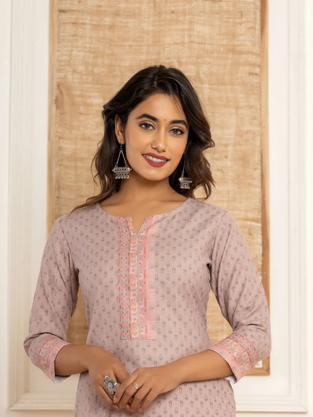 Peach-Cotton-A-Line-Digital-Print-Straight-Kurta