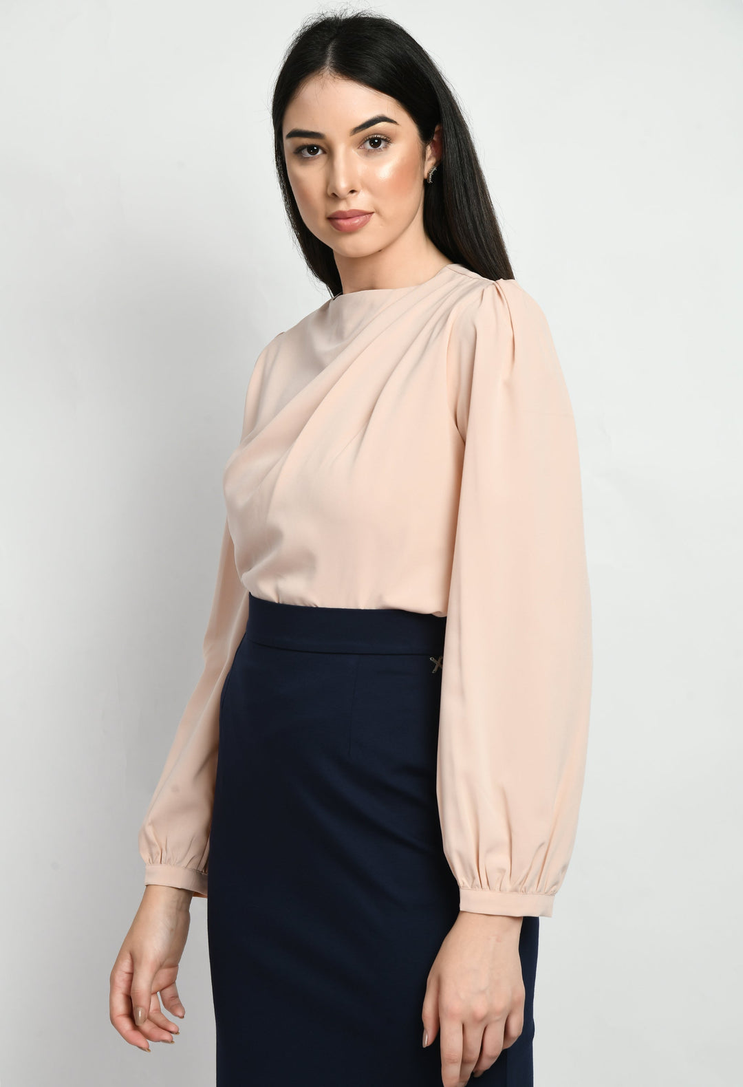 Peach-Cotton-Blend-Genius-Pleat-Detail-Top