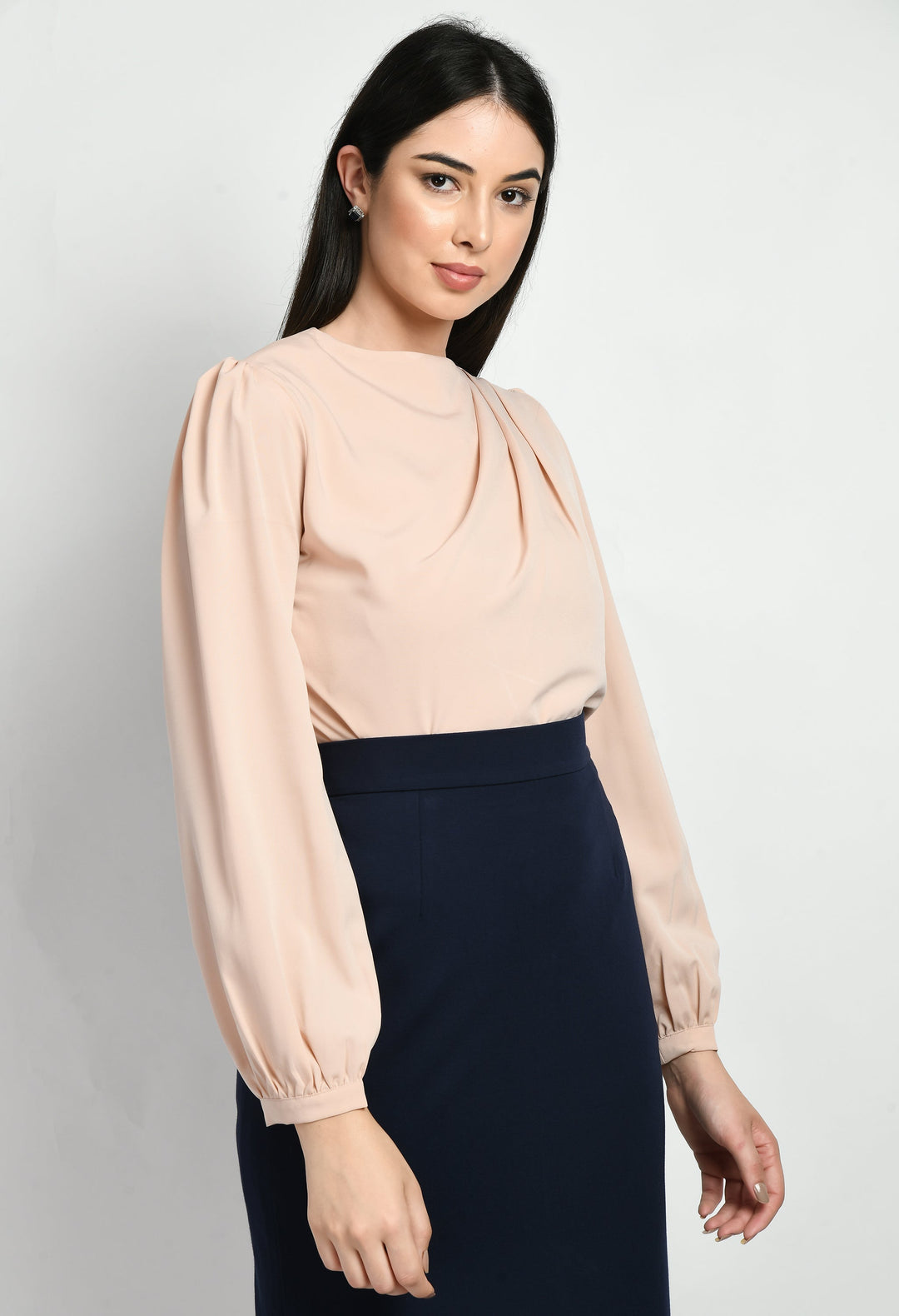 Peach-Cotton-Blend-Genius-Pleat-Detail-Top