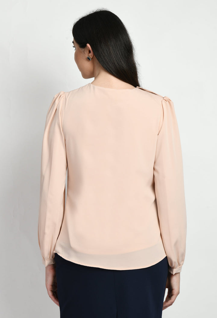 Peach-Cotton-Blend-Genius-Pleat-Detail-Top