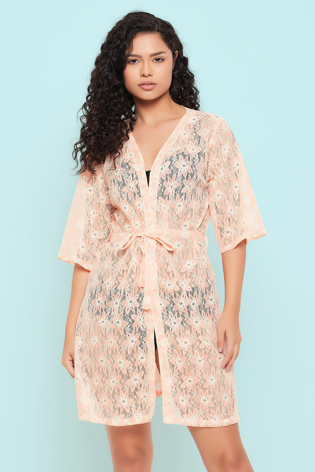 Peach-Lace-Chic-Basic-Sheer-Robe