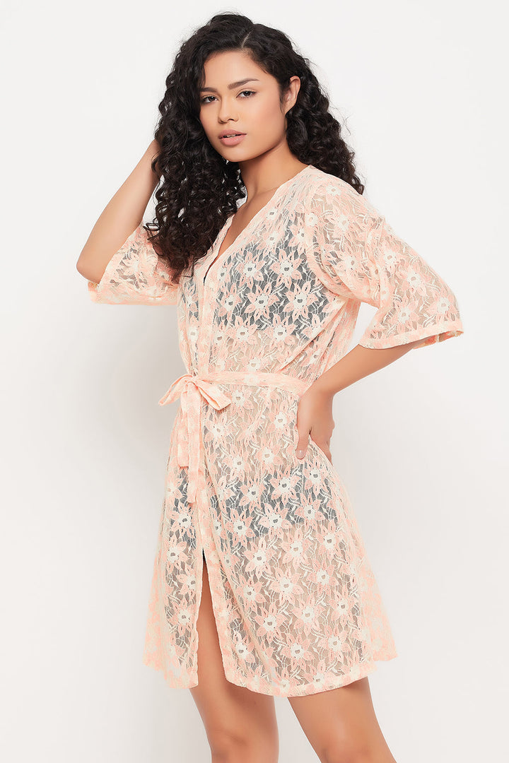 Peach-Lace-Chic-Basic-Sheer-Robe