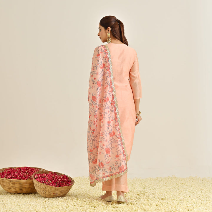 Peach-Poly-Chanderi-Yoke-Detail-Straight-3-Piece-Kurta-Set