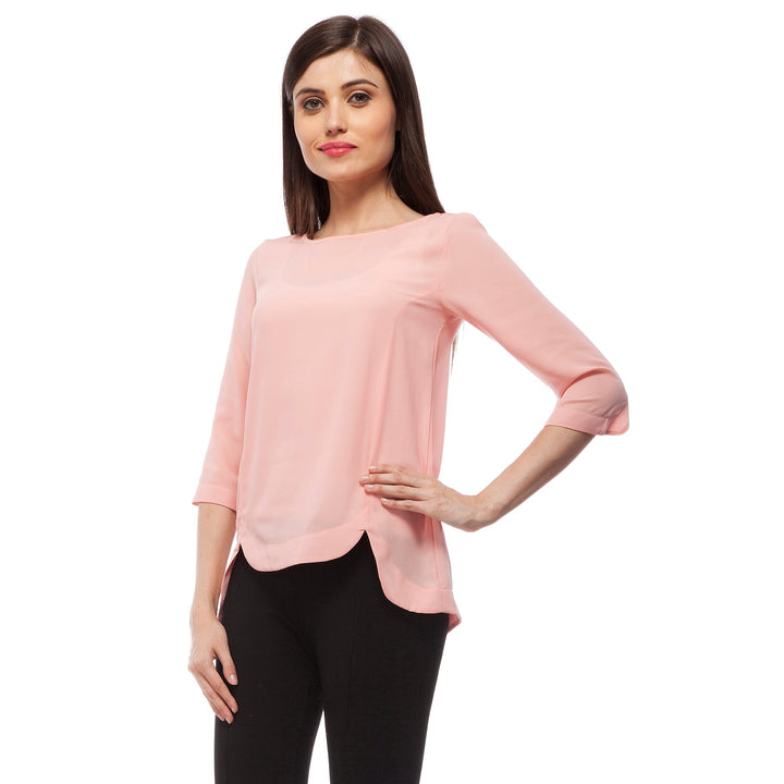 Peach-Polyester-Arch-Style-Top