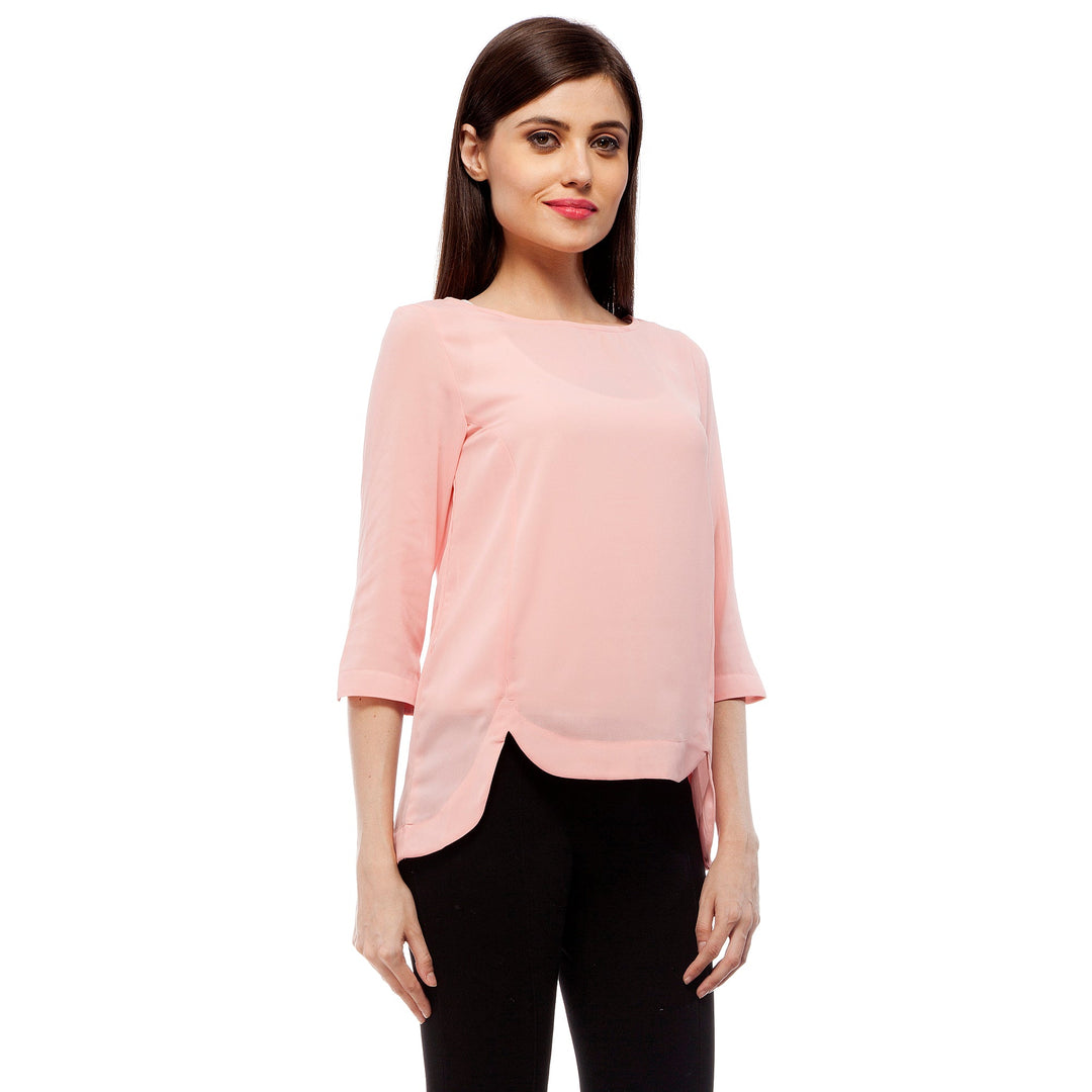 Peach-Polyester-Arch-Style-Top