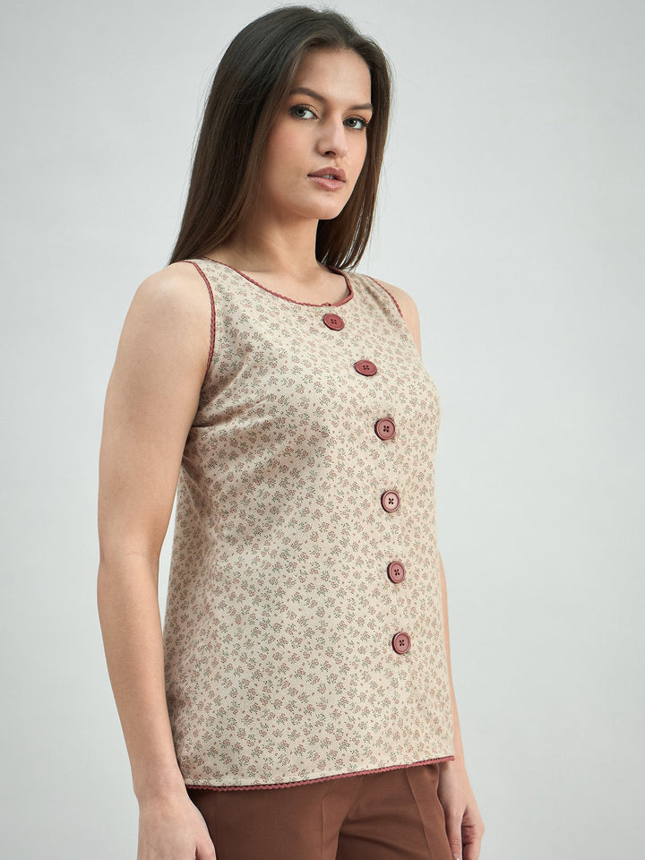 Peach-Viscose-Rayon-Roundneck-Lace-Trim-Detail-Top