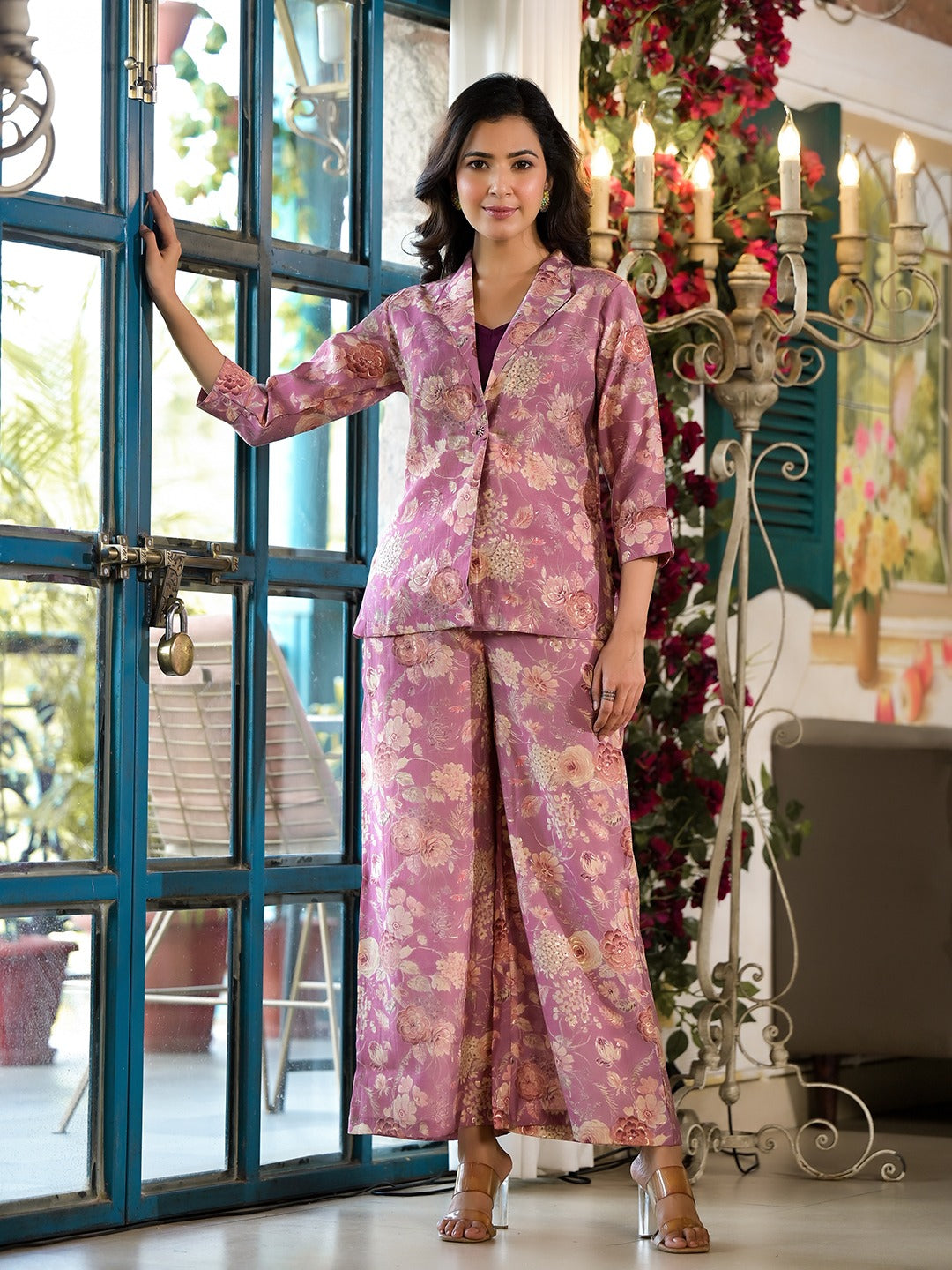 Pink-Chanderi-Silk-Solid-Co-Ord-Set-With-Jacket