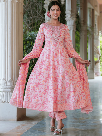 Pink-Cotton-Embroidered-3-Piece-Kurta-Set