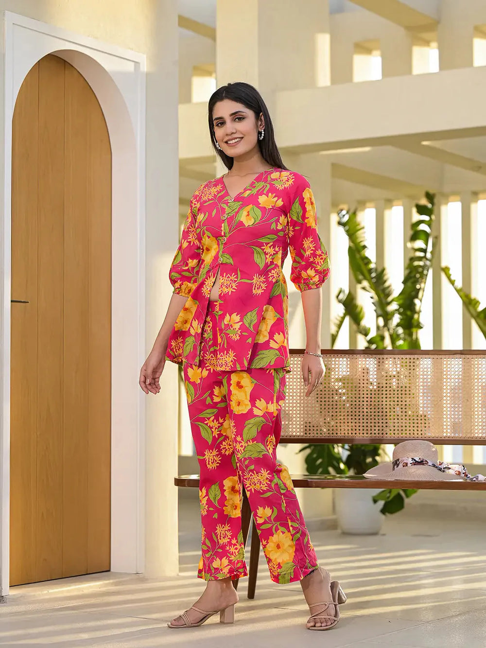 Pink-Cotton-Ethnic-Motifs-Printed-Co-Ord-Set