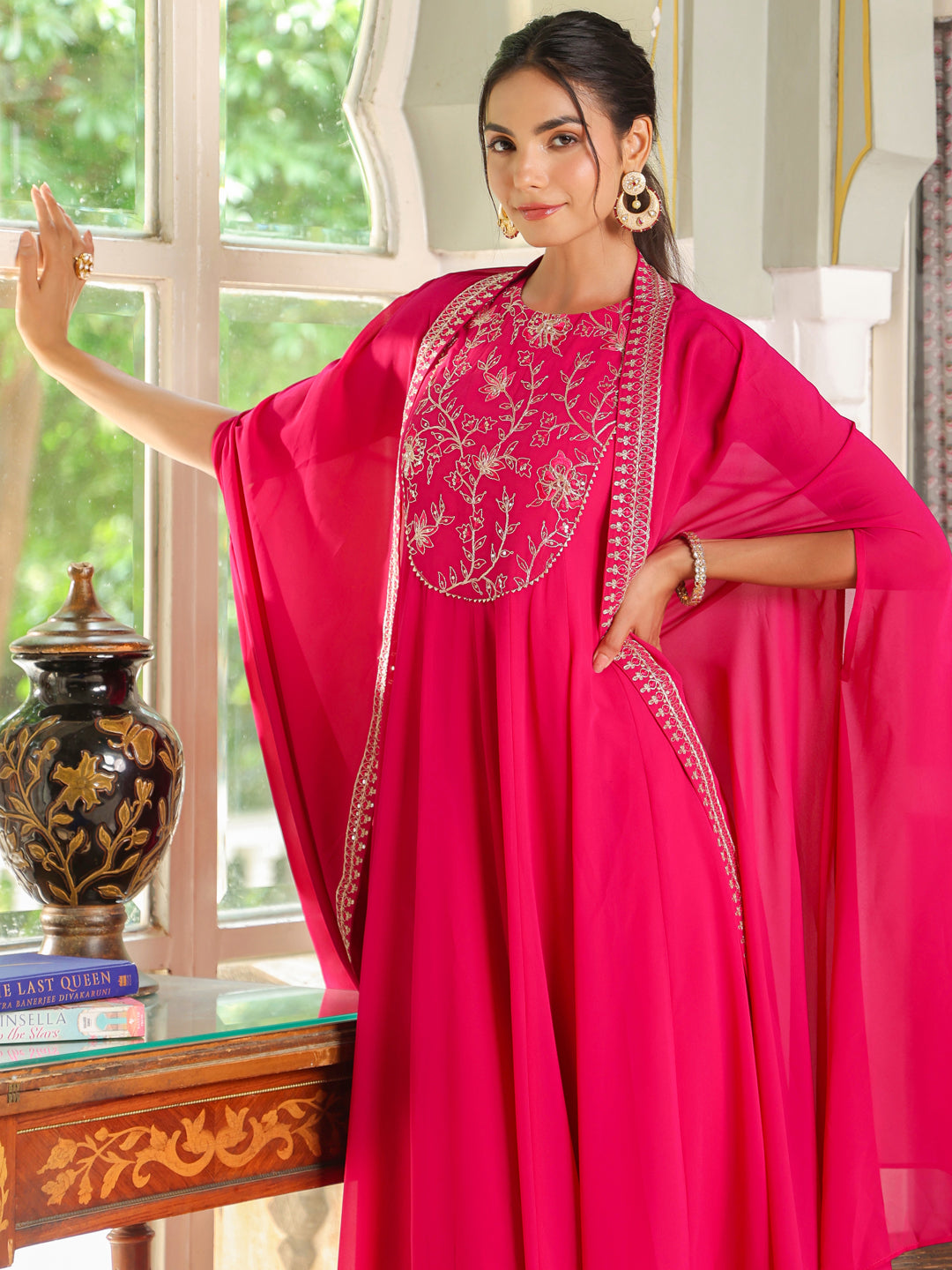 Pink-Georgette-Embroidered-Anarakali-Set