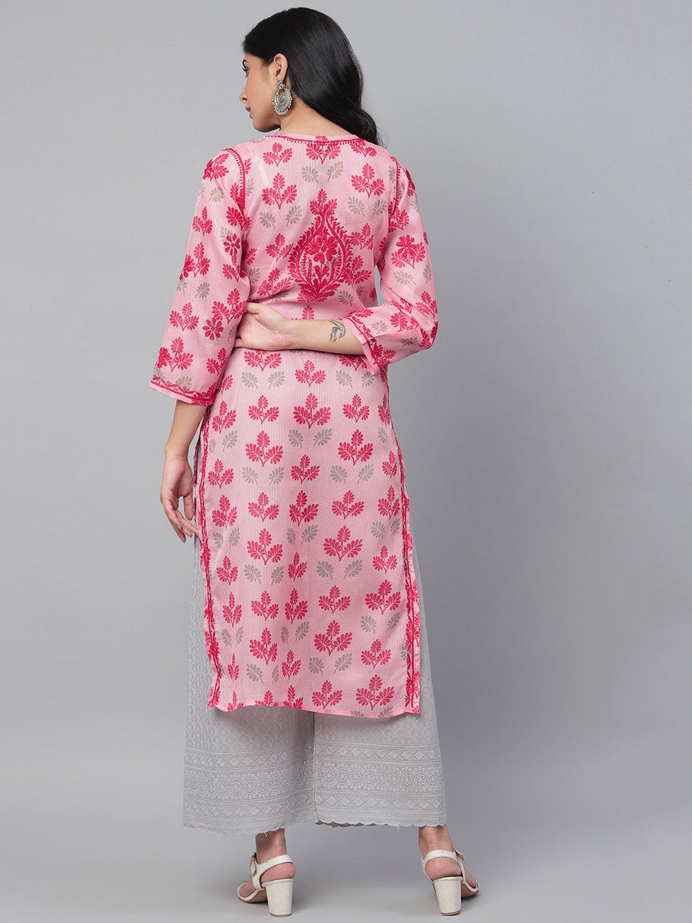 Pink-Kota-Lucknowi-Chikan-Kurta