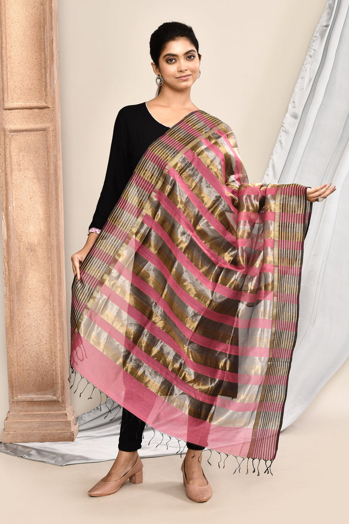 Pink-Maheshwari-Dupatta