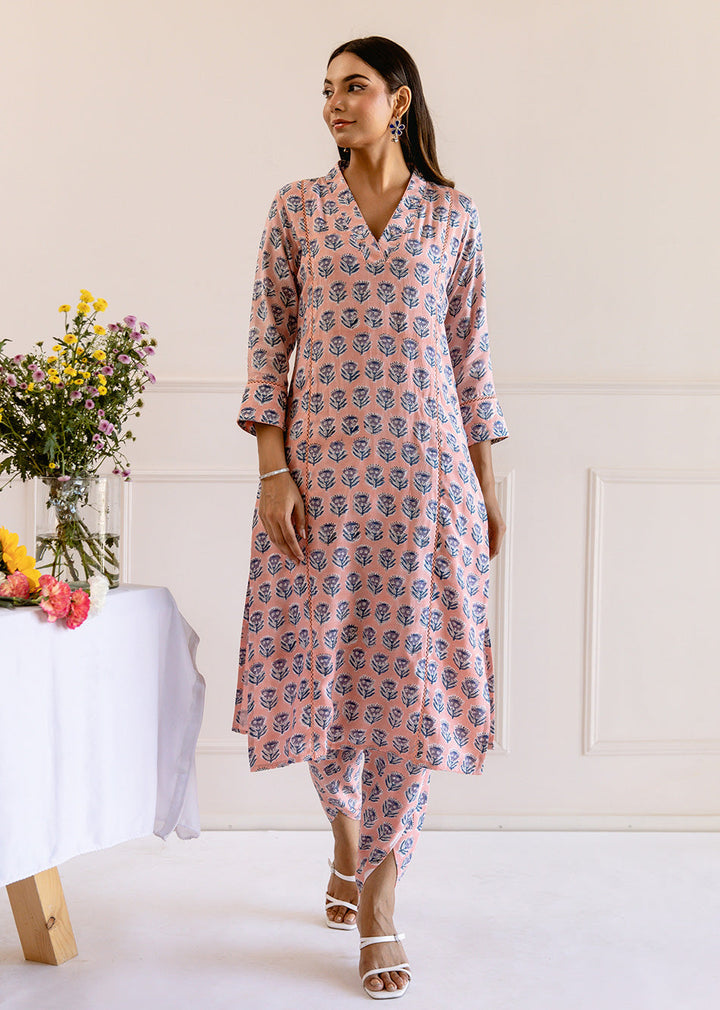 Pink-Muslin-Silk-Printed-Collar-Neck-3-Piece-Kurta-Set