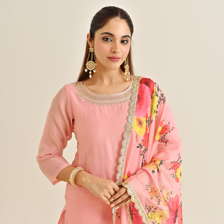 Pink-Poly-Chanderi-Embroidered-Yoke-Detail-3-Piece-Kurta-Set