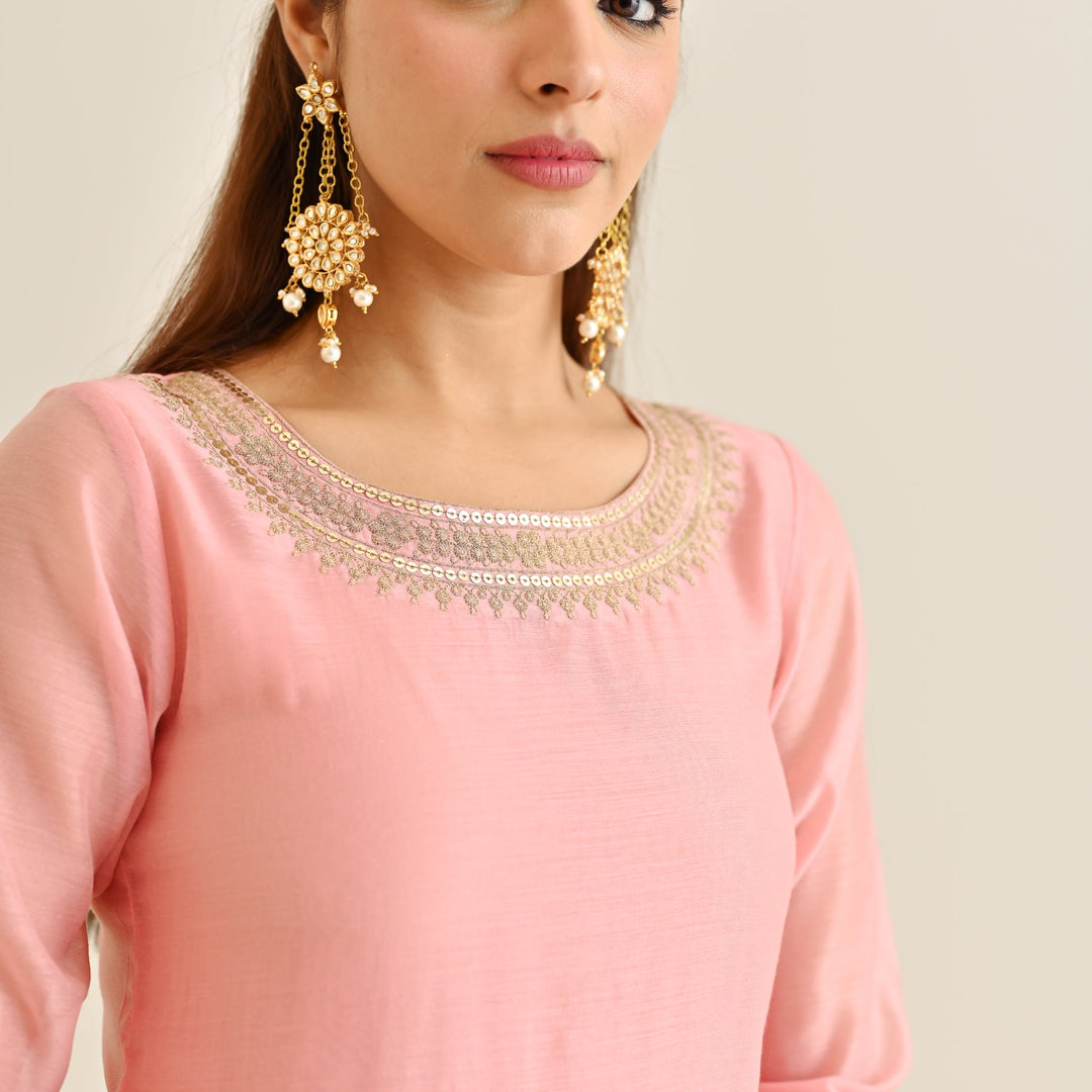 Pink-Poly-Chanderi-Embroidered-Yoke-Detail-3-Piece-Kurta-Set