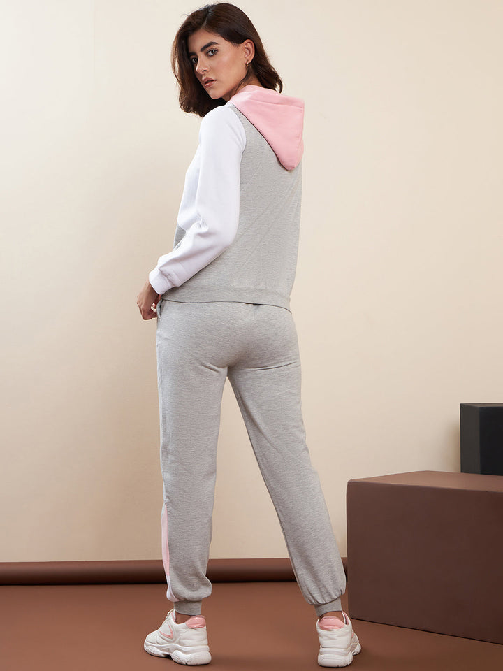 Pink-&-Grey-Fleece-Color-Blocked-Tracksuit-Set