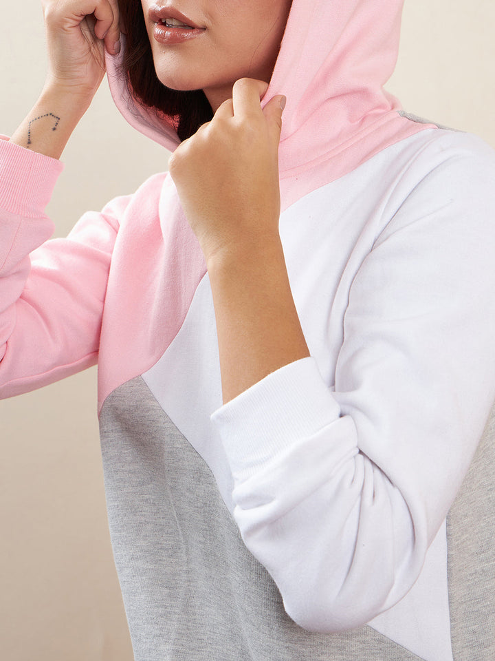 Pink-&-Grey-Fleece-Color-Blocked-Tracksuit-Set