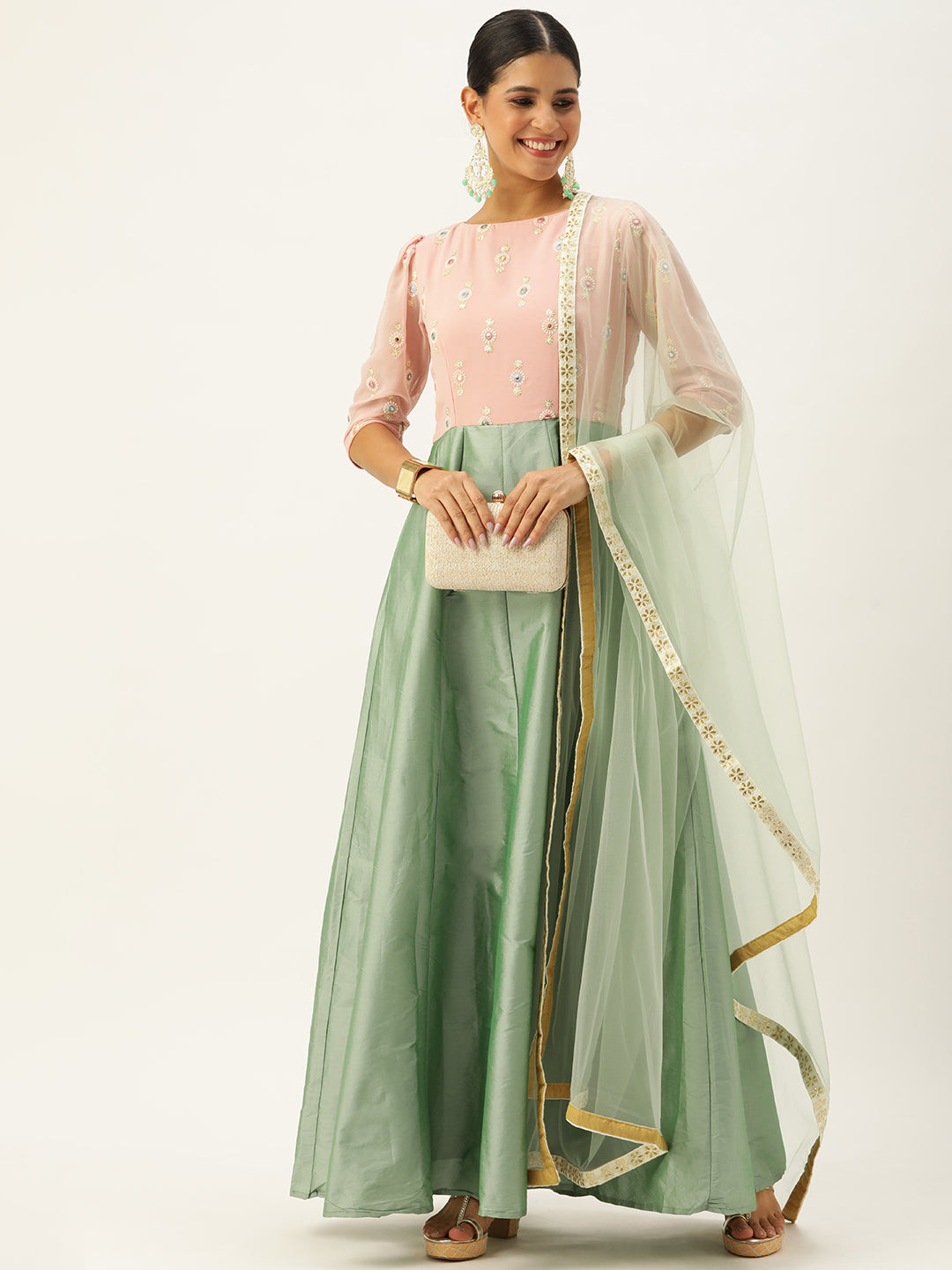 Pink-&-Sea-Green-Georgette-Kali-Anarkali-Suit
