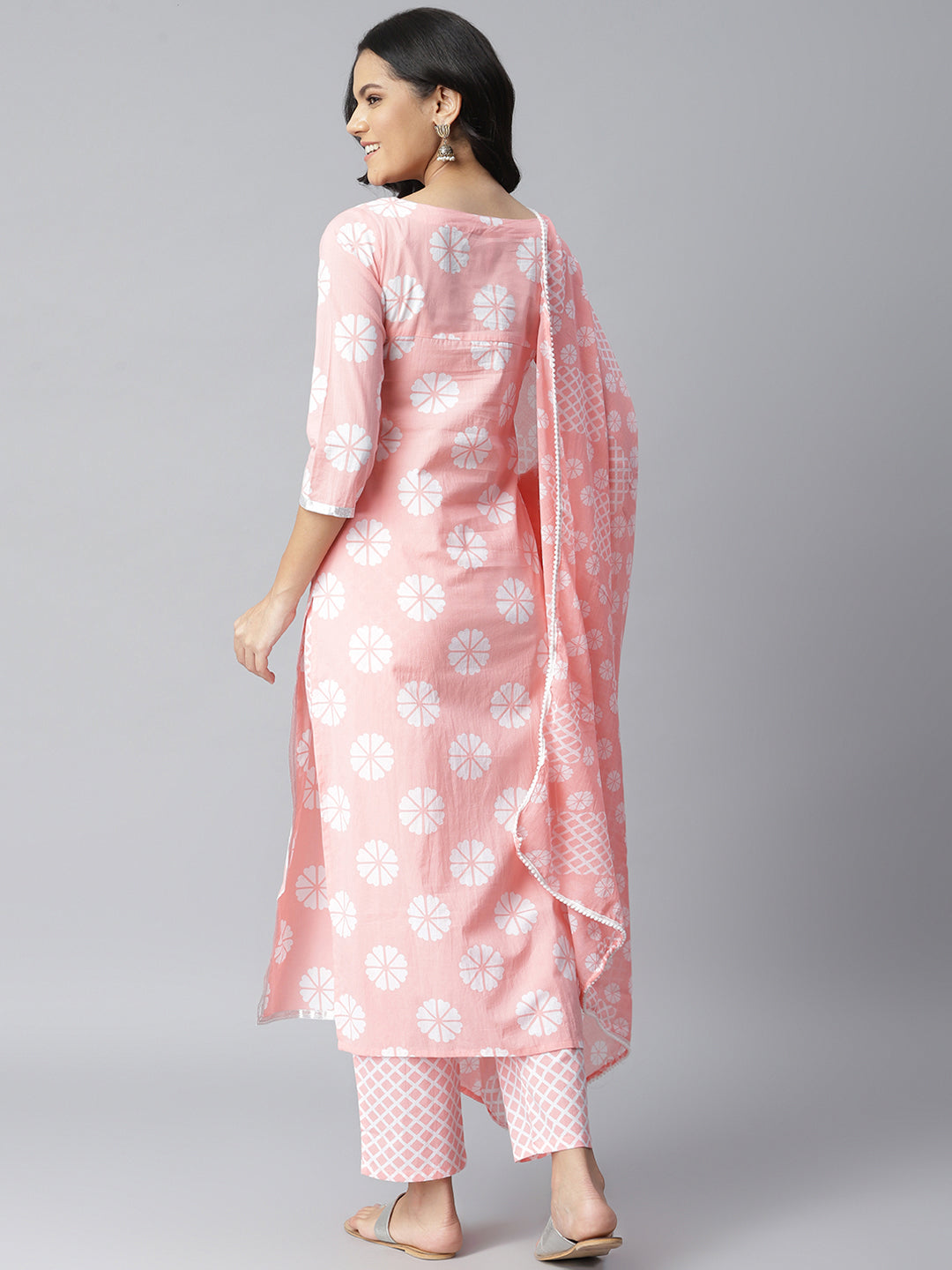 Purple-Rayon-Bandhej-Printed-3-Piece-Kurta-Set