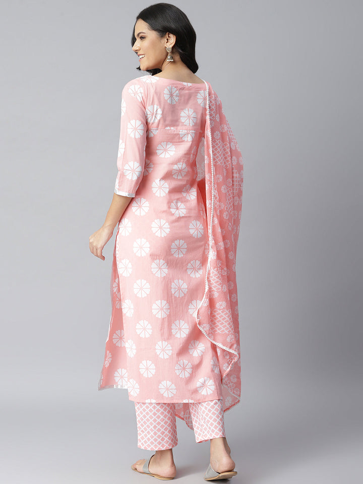 Purple-Rayon-Bandhej-Printed-3-Piece-Kurta-Set