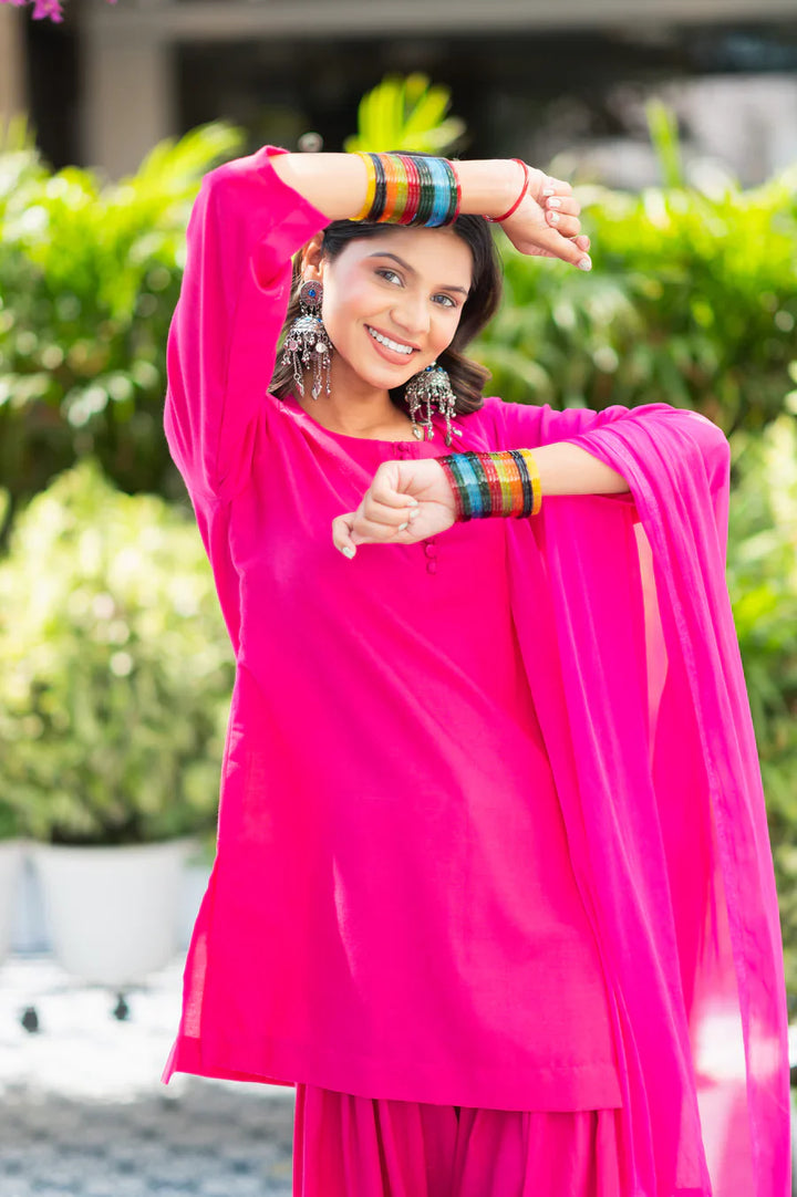 Pink-Cotton-Potli-Farsi-Salwar-Set
