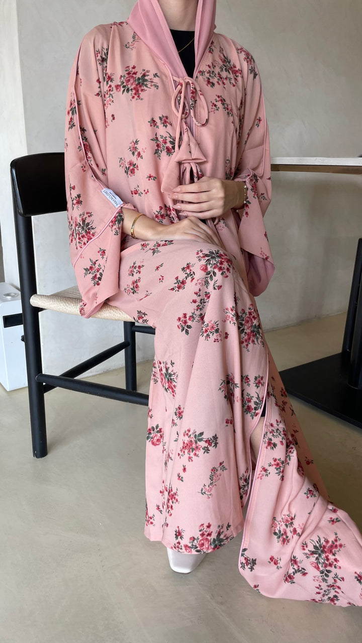 Pink-Georgette-Rosetta-Kimono-&-Sheila-Set