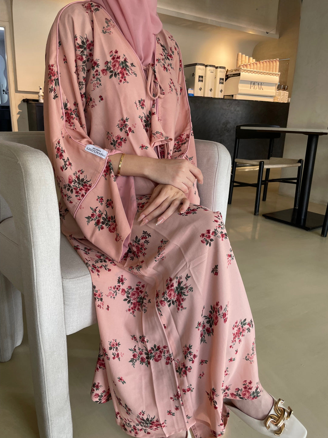Pink-Georgette-Rosetta-Kimono-&-Sheila-Set