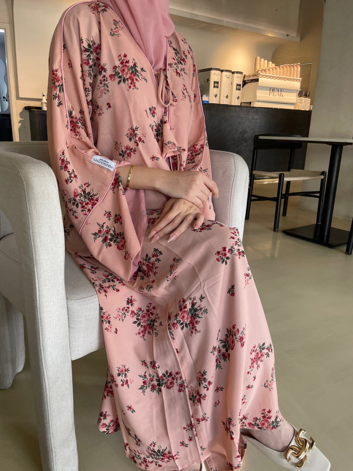 Pink-Georgette-Rosetta-Kimono-&-Sheila-Set
