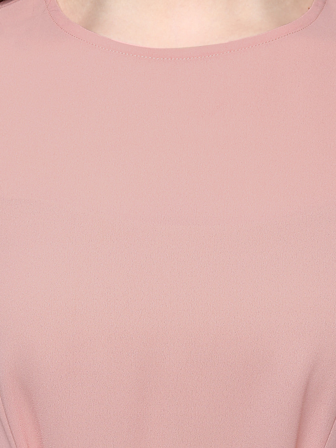 Pink-Poly-Georgette-Front-Knot-Top