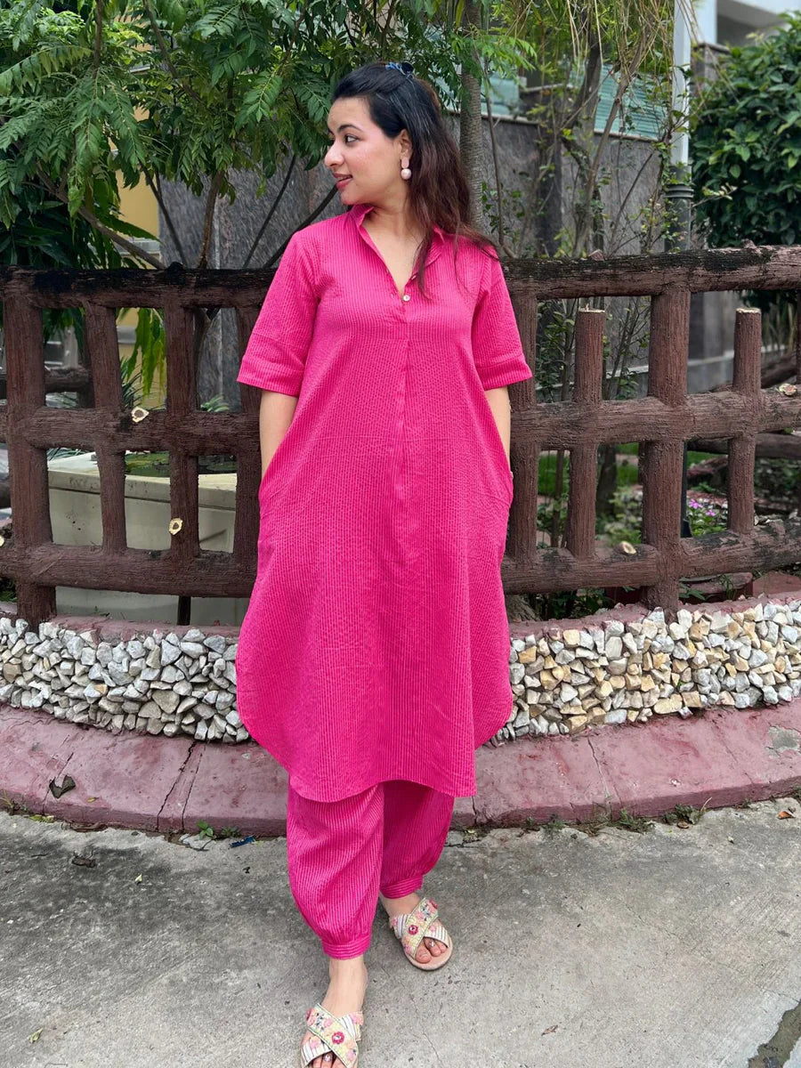 Pink-Pure-Cotton-2-Piece-Kurta-Set