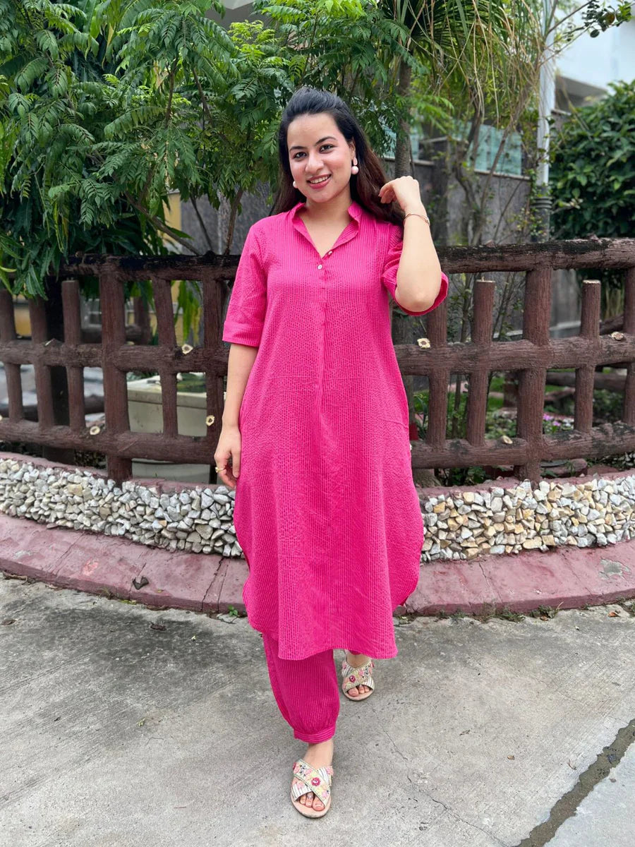 Pink-Pure-Cotton-2-Piece-Kurta-Set
