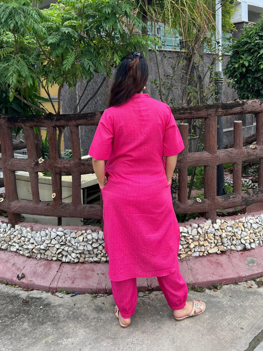 Pink-Pure-Cotton-2-Piece-Kurta-Set