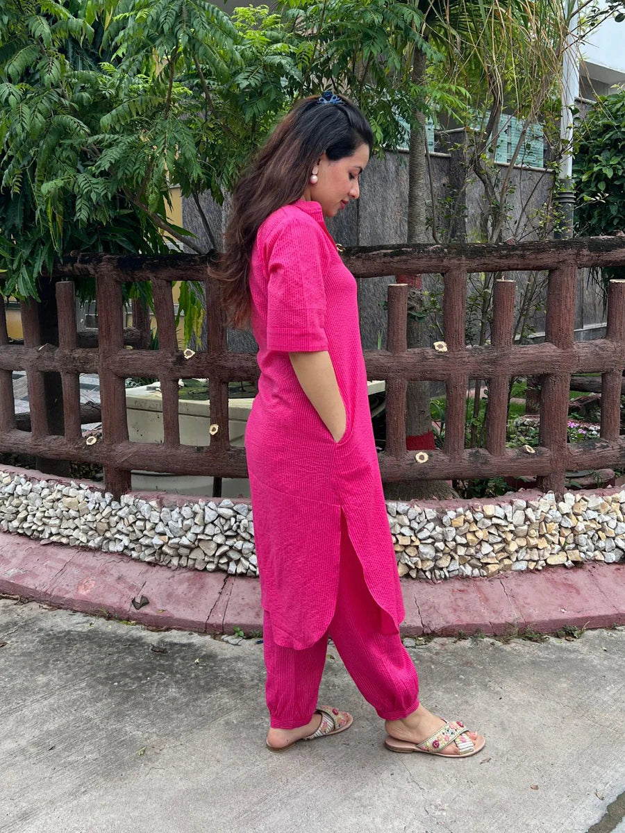 Pink-Pure-Cotton-2-Piece-Kurta-Set