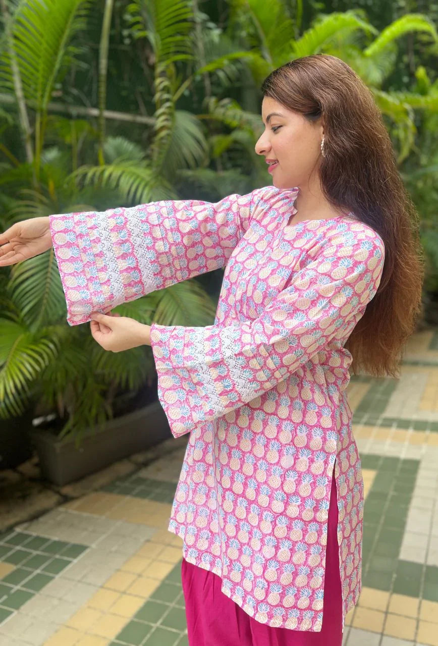 Pink-Pure-Cotton-Pineapple-Treat-2-Piece-Salwar-Set