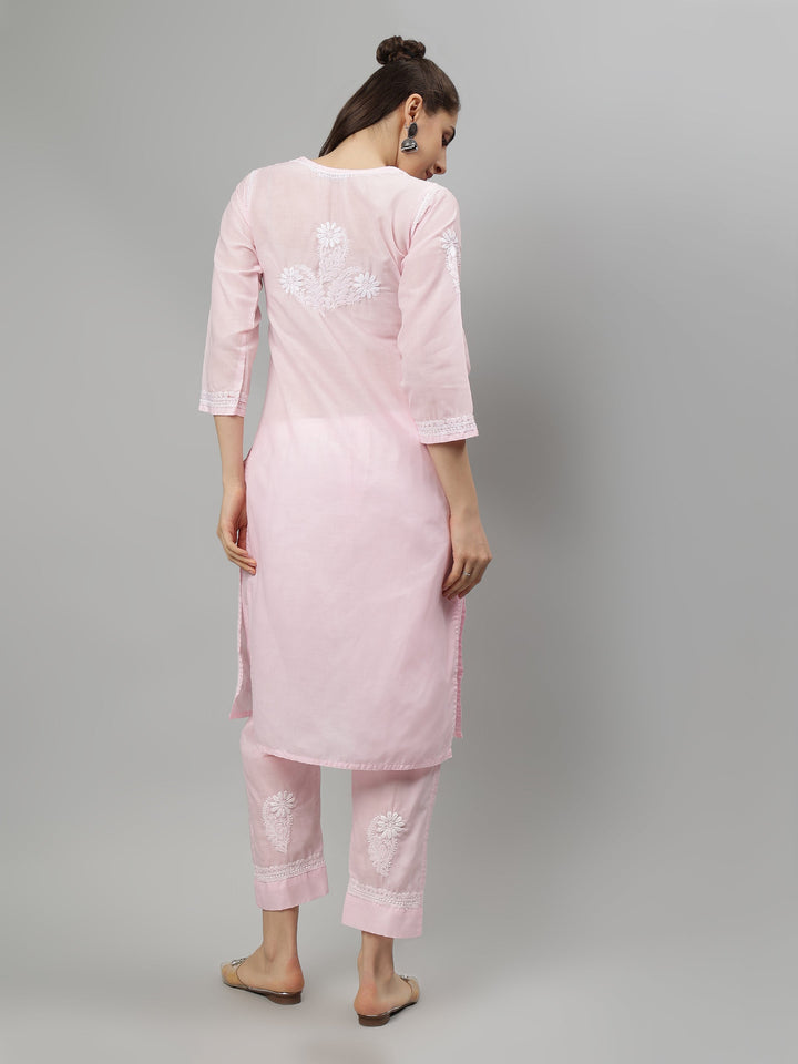 Pink-Terivoil-Cotton-Lucknowi-Chikankari-Kurta-Set