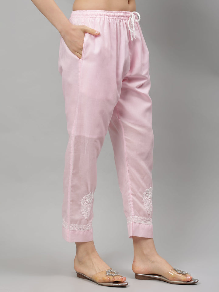 Pink-Terivoil-Cotton-Lucknowi-Chikankari-Kurta-Set