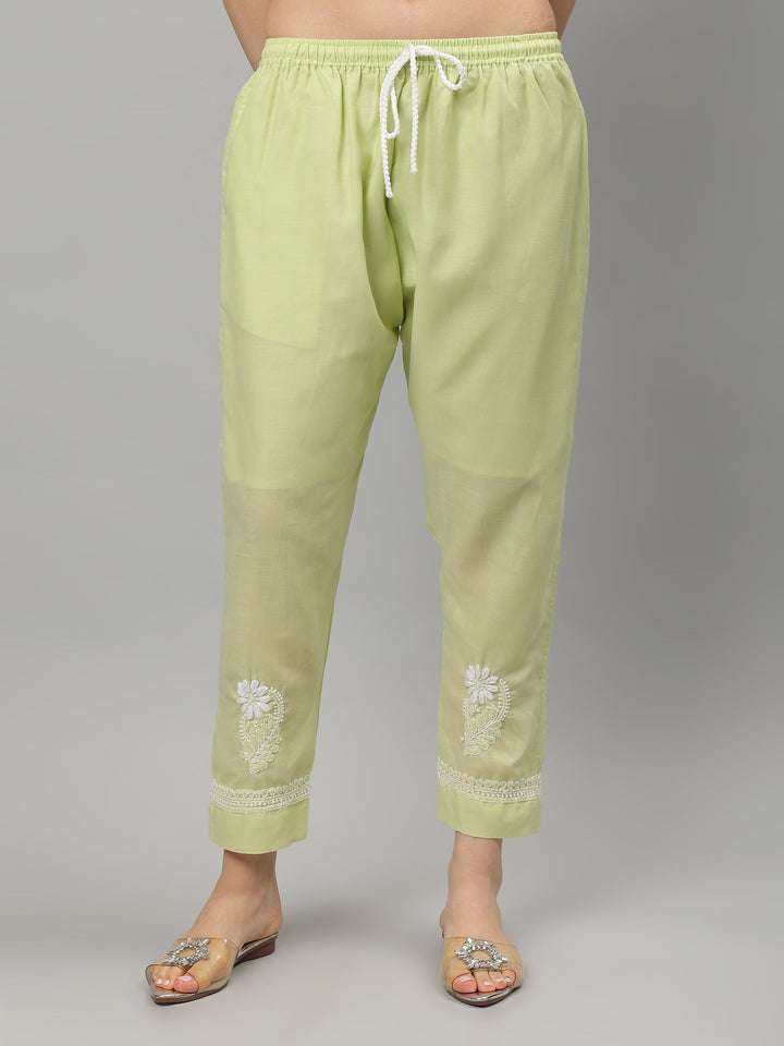Pista-Green-Terivoil-Cotton-Lucknowi-Chikankari-Kurta-set