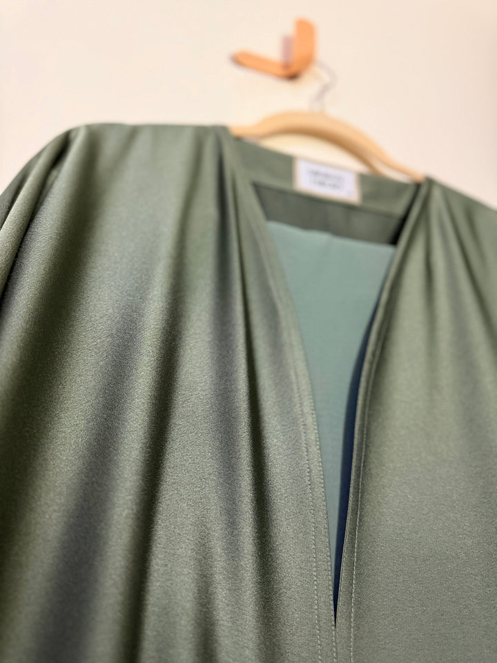 Pistachio-Green-Satin-Abaya-With-Sheila