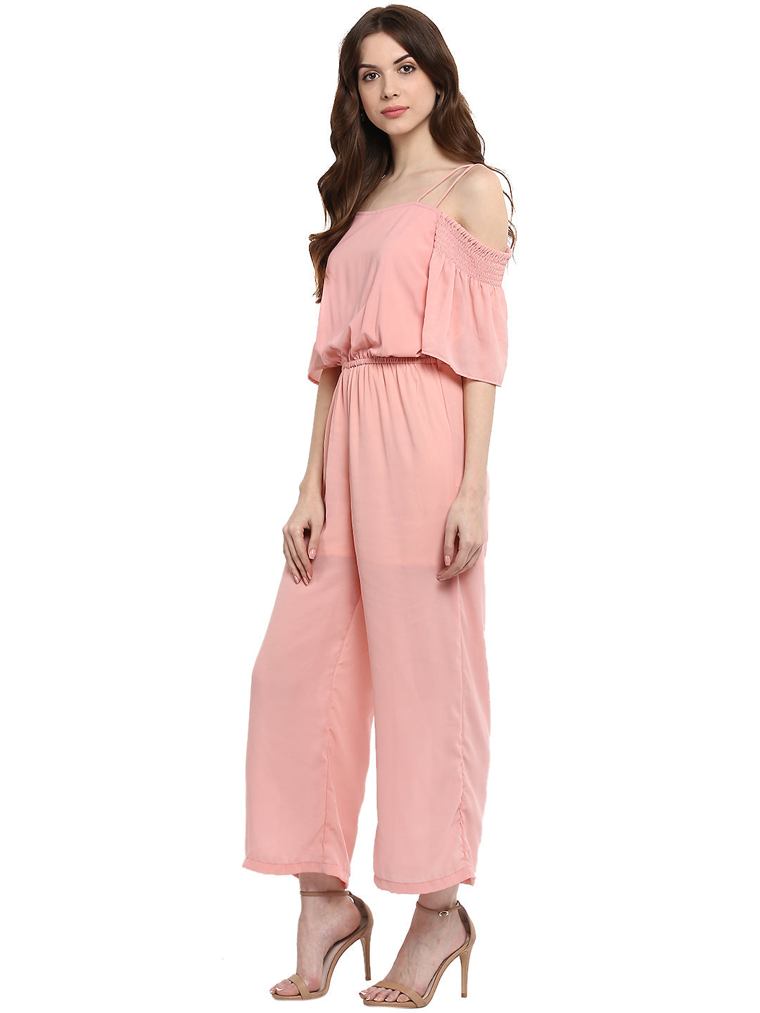 Powder-Pink-Cold-Shoulder-Jumpsuit
