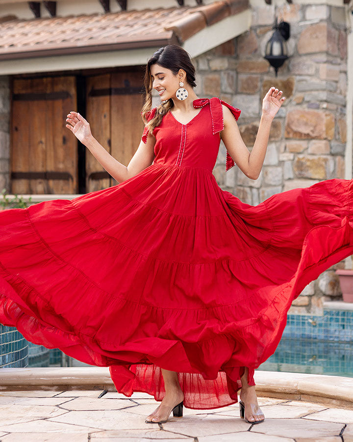 Ruby-Red-Mulmul-Maxi-Dress