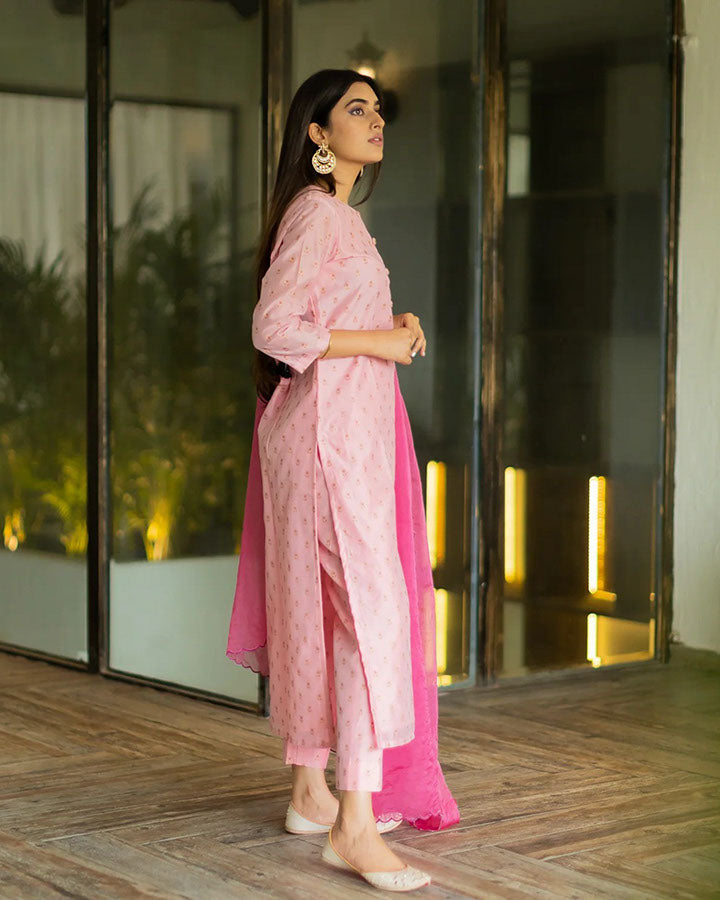 Pink-Chanderi-Printed-3-Piece-Kurta-Set