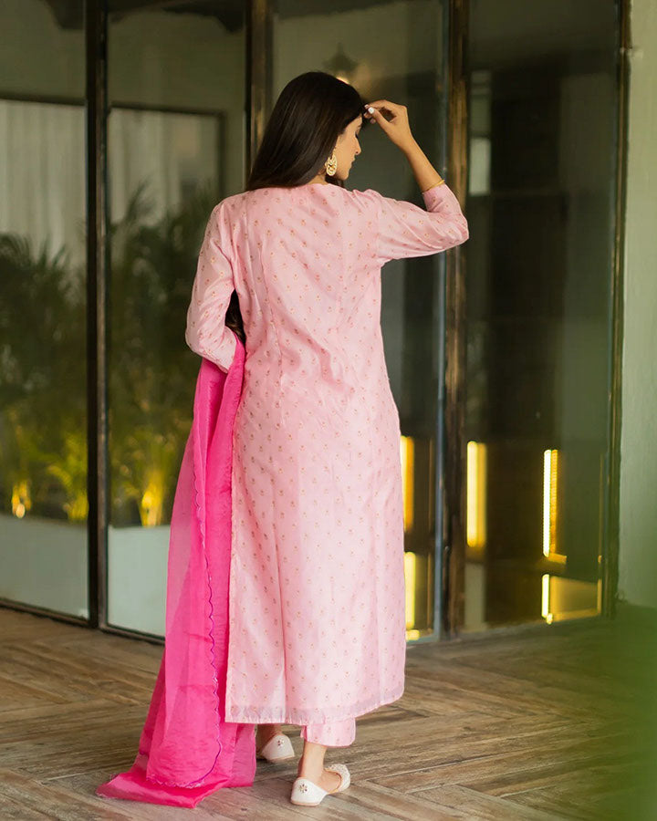 Pink-Chanderi-Printed-3-Piece-Kurta-Set