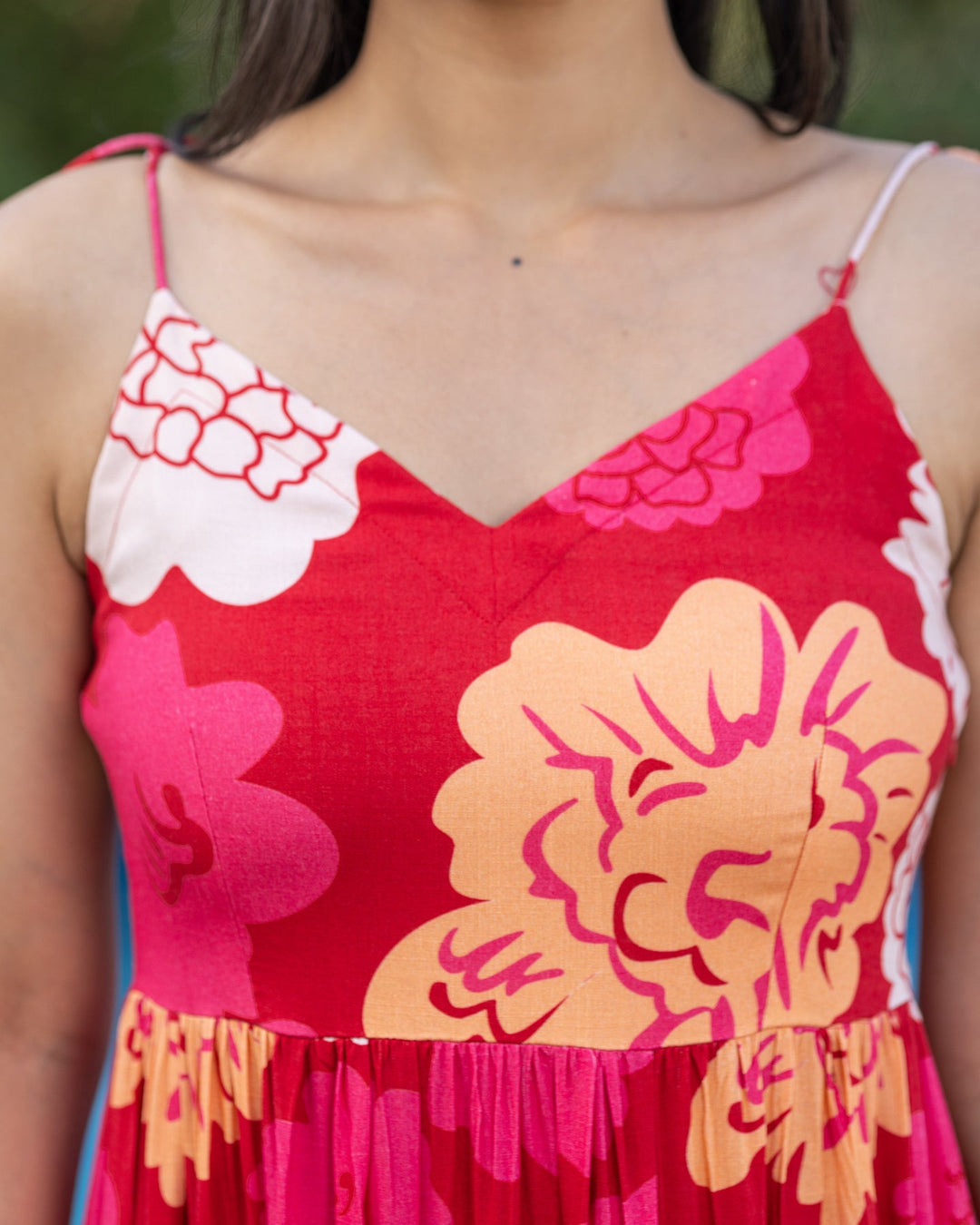 Red-Rayon-Floral-Tiered-Maxi-Dress