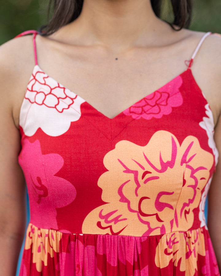 Red-Rayon-Floral-Tiered-Maxi-Dress
