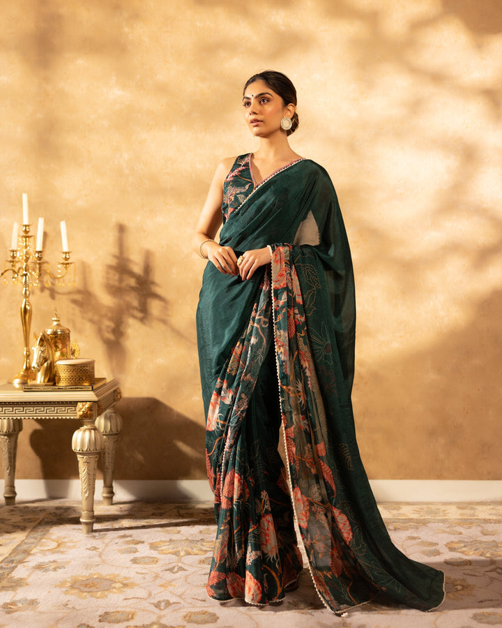Green-Chinnon-Chintz-Garden-Saree