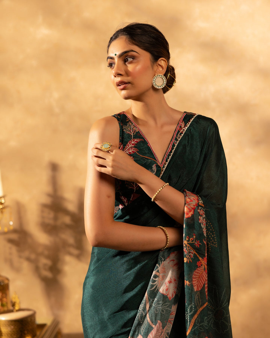 Green-Chinnon-Chintz-Garden-Saree