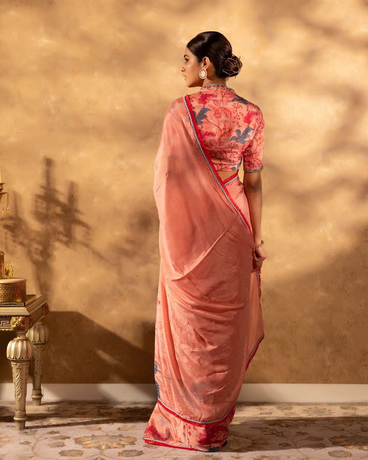 Peachy-Chinnon--Botanical-Saree