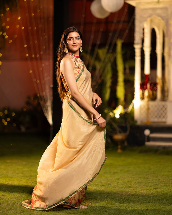 Beige-Chintz-Chinnon-Saree