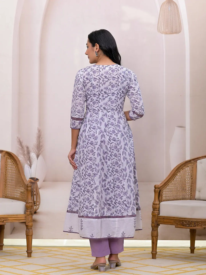 Purple-And-White-Cotton-Embroidered-Anarkali-Set